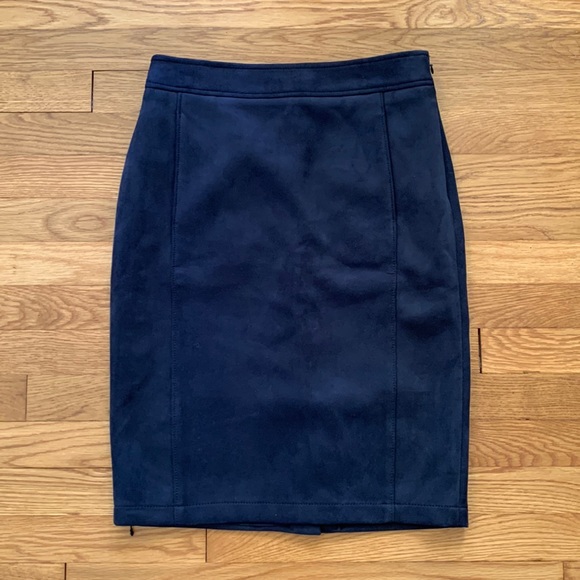 LOFT Navy Midi Pencil Skirt - Picture 1 of 7